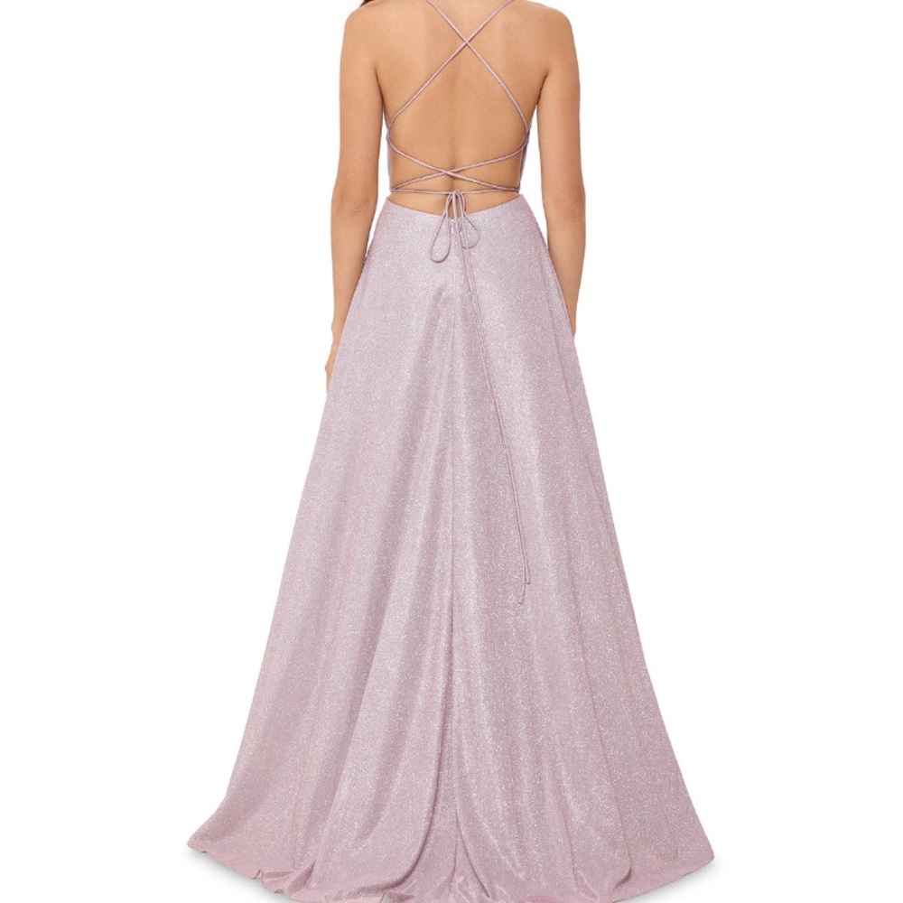 Dusty pink dress backless lace up size 8 NWT - Picture 2 of 4